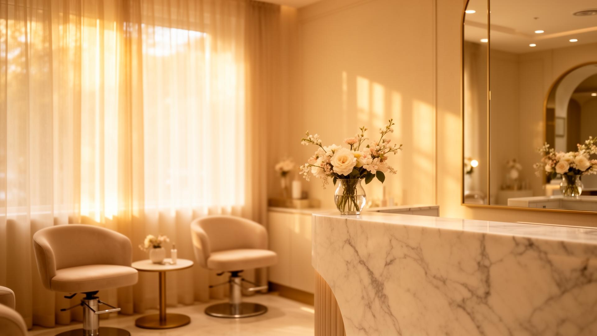 Interior elegante do Studio Beauty